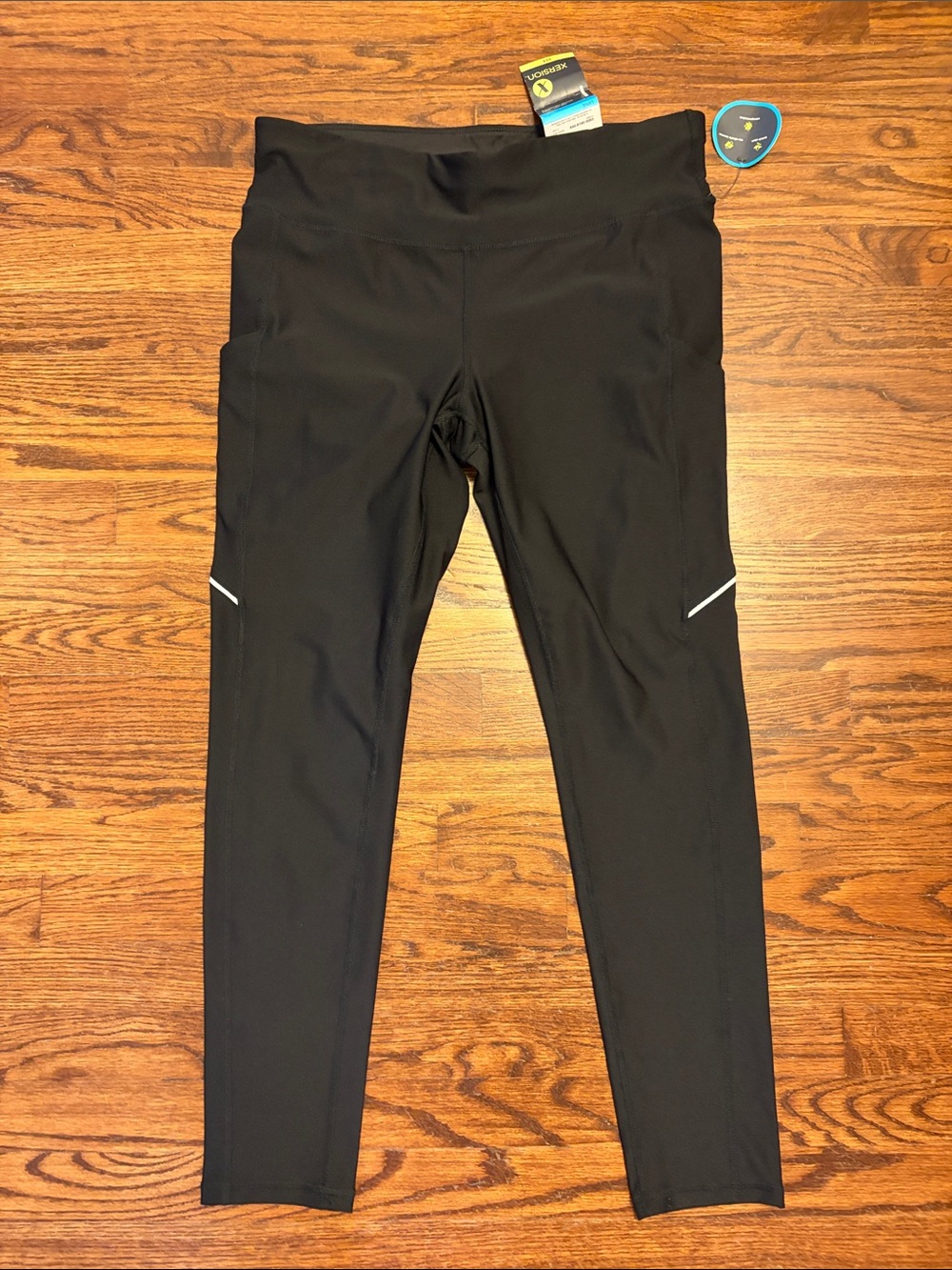 Xersion Women’s Performance Leggings with Side Pockets and Reflective Trim